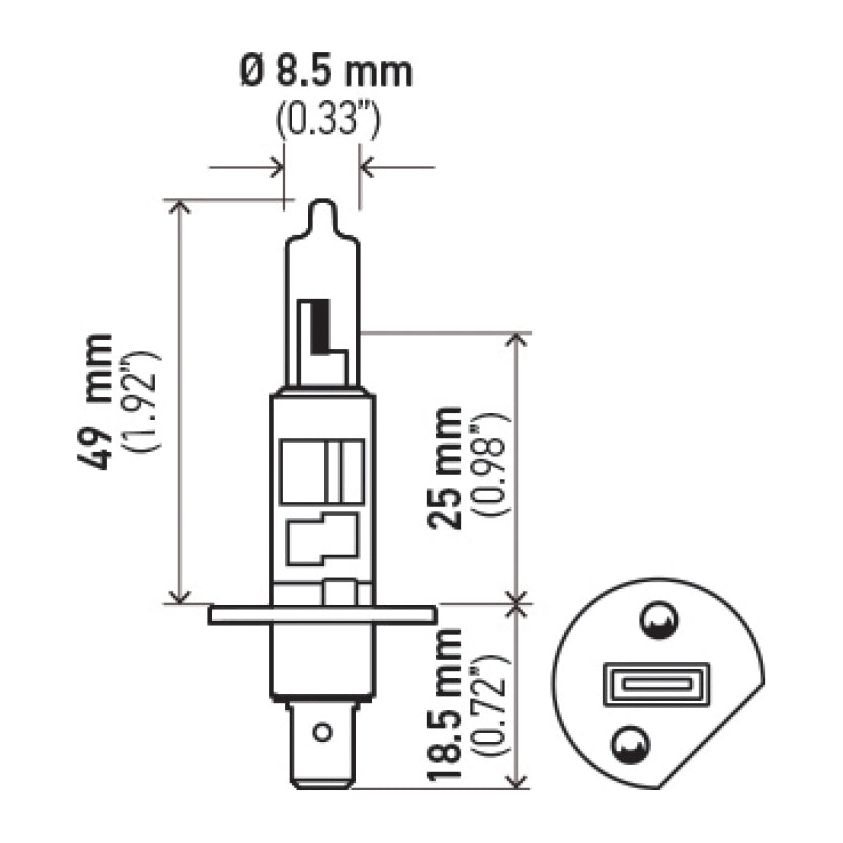 Hella Optilux H1 100W XB Extreme White Bulbs (Pair)-tuningsupply.com