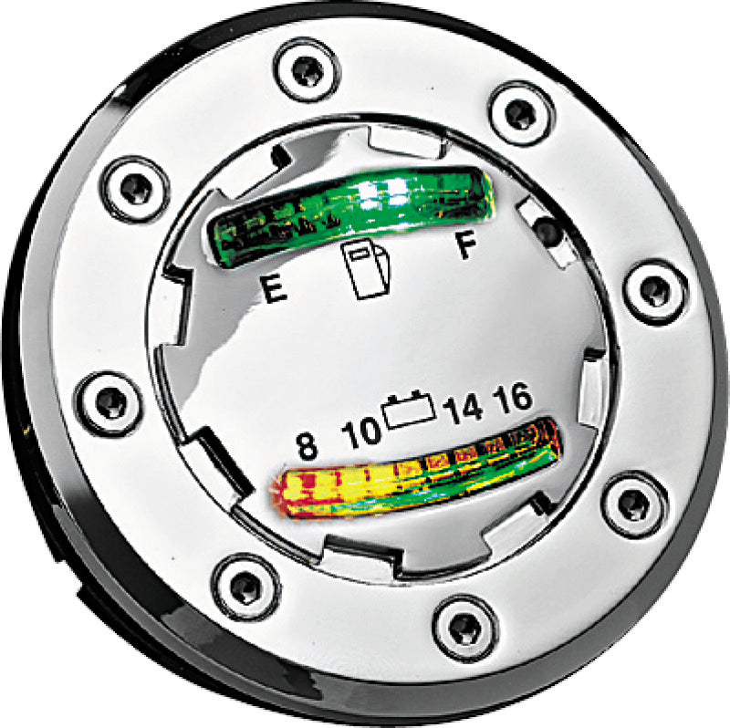 Kuryakyn Informer LED Fuel & Battery Gauge Chrome-tuningsupply.com