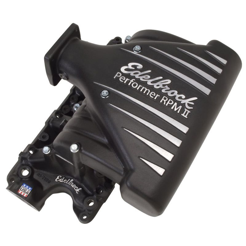 Edelbrock Intake Manifold Ford Mustang 5 0L Performer RPM II Manifold Black Finish-tuningsupply.com