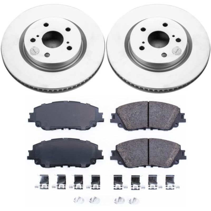 Power Stop 2019 Toyota Avalon Front Z17 Evolution Geomet Coated Brake Kit-tuningsupply.com