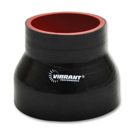 Vibrant 4 Ply Reducer Couper 1.5in ID x 1.375in ID x 3in Long - Black-Silicone Couplers & Hoses-Vibrant-VIB19722-SMINKpower Performance Parts