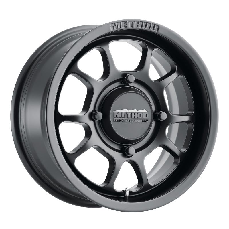 Method MR409 Bead Grip 15x10 / 5+5/0mm Offset / 4x136 / 106.25mm CB Matte Black Wheel-tuningsupply.com