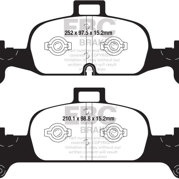 EBC 2018+ Audi A4 Allroad Quattro 2.0L Turbo Greenstuff Front Brake Pads-tuningsupply.com