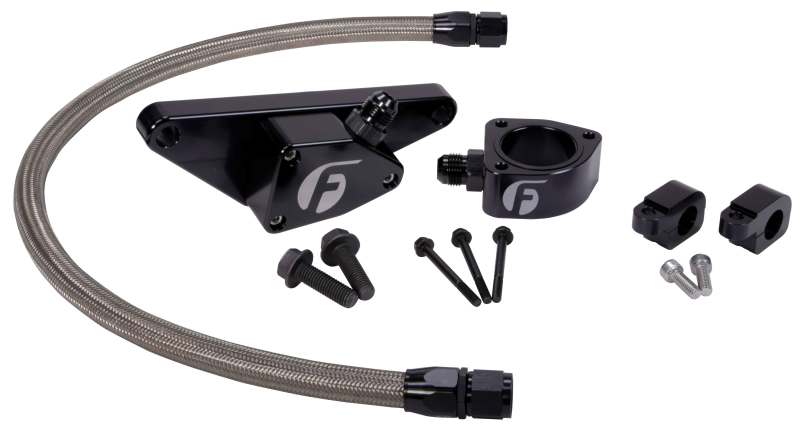 Fleece Performance 03-07 Manual Transmission Cummins Coolant Bypass Kit w/ SS Braided Line-tuningsupply.com