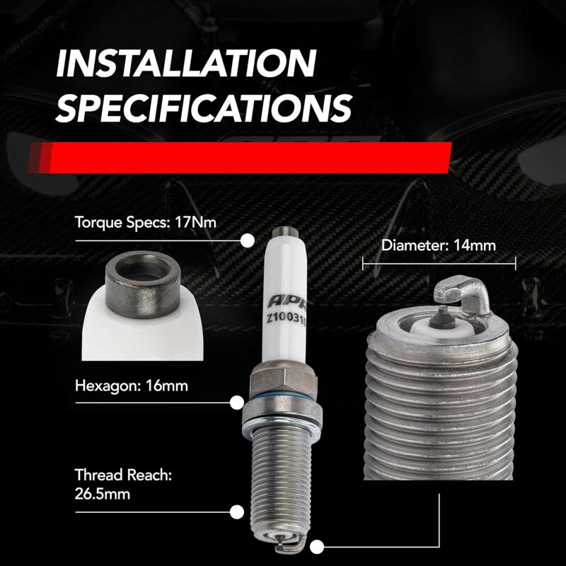

APR Z1003100 - APRZ1003100 - APR EA888.3/4/EA855.2/EA824 Iridium Pro Spark Plug - Heat Range 9 - 14mm x 26.5mm x 16mm - SINGLE - Shipped in Europe - Tuningsupply.com
