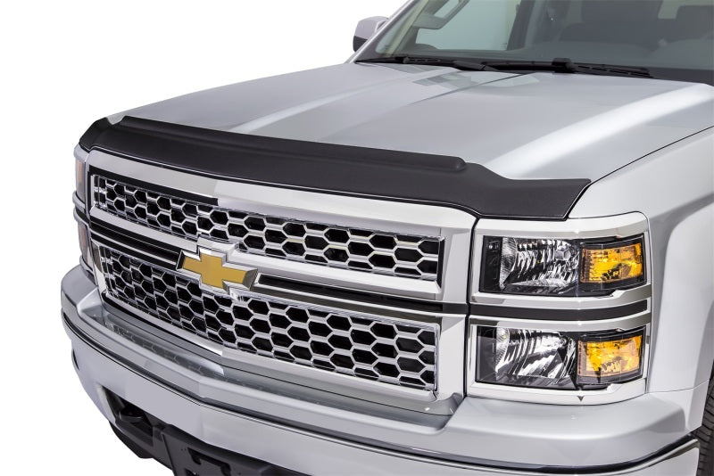 AVS 07-13 Chevy Silverado 1500 Aeroskin II Textured Low Profile Hood Shield - Black-tuningsupply.com