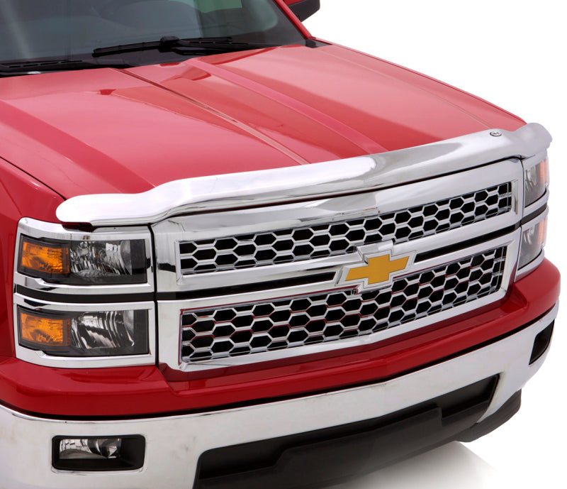 AVS 16-18 Chevy Silverado 1500 High Profile Hood Shield - Chrome-tuningsupply.com