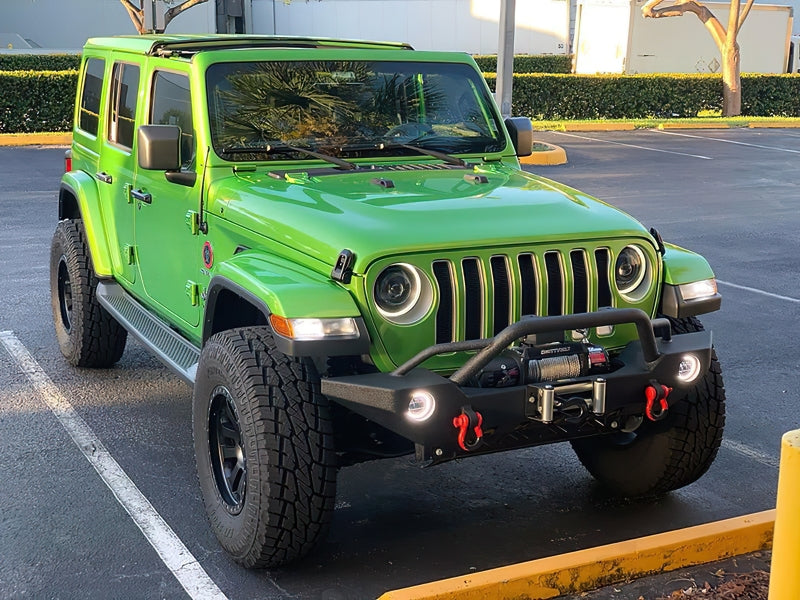 Oracle Oculus Bi-LED Projector Headlights for Jeep JL/Gladiator JT - Matte Blk - 5500K SEE WARRANTY-tuningsupply.com