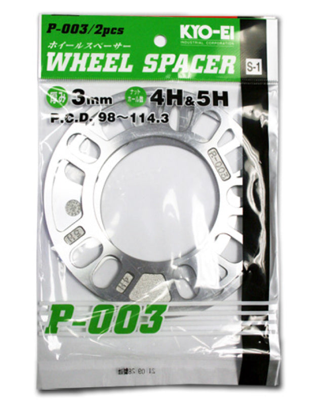 Project Kics 3MM Universal Spacers (2 Pk) P-003-2P-tuningsupply.com