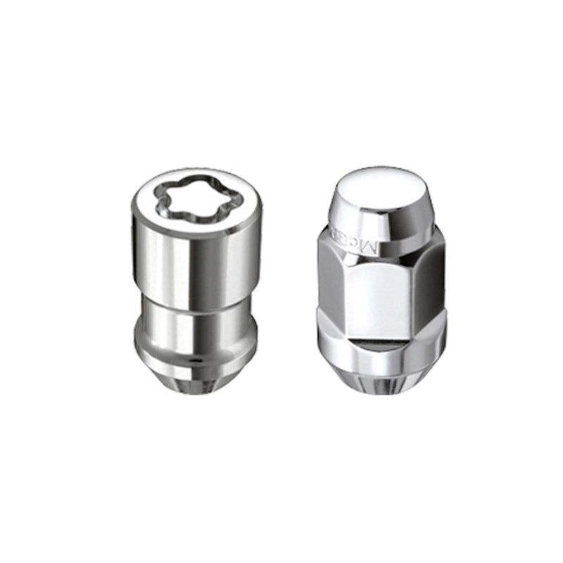 McGard 5 Lug Hex Install Kit w/Locks (Cone Seat Nut / Bulge) M12X1.5 / 3/4 Hex / 1.45in L - Chrome-tuningsupply.com