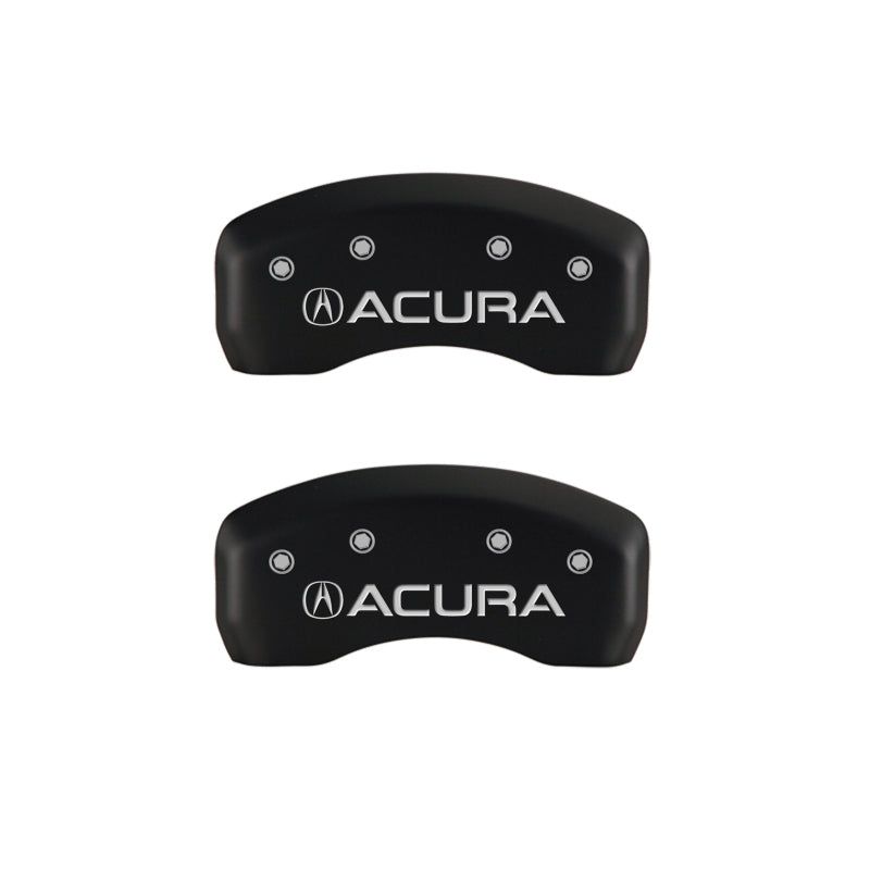 MGP 4 Caliper Covers Engraved Front & Rear Acura Red finish silver ch-tuningsupply.com