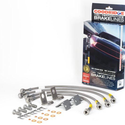 Goodridge 06-13 Chevrolet Corvette Z06/ZR1/Grand Sport Stainless Steel Brake Line Kit-tuningsupply.com