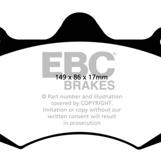 EBC 05-08 Morgan Aero 8 4.4 Redstuff Front Brake Pads-tuningsupply.com