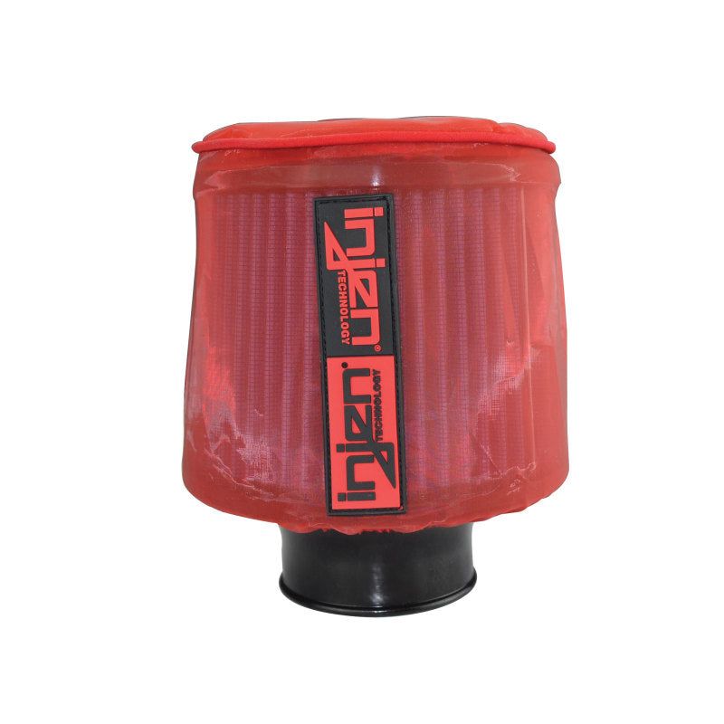 Injen Red Water Repellant Pre-Filter fits X-1021 6in Base / 6-7/8in Tall / 5-1/2in Top-tuningsupply.com