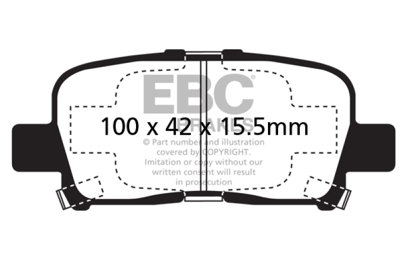 EBC 00-02 Acura MDX 3.5 Greenstuff Rear Brake Pads-tuningsupply.com