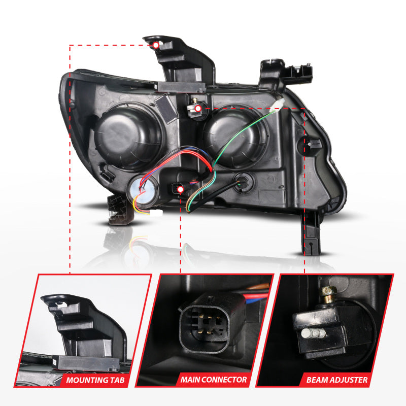 

ANZO  - ANZ111634 - ANZO 15-22 Chevy Colorado Blk Housing Full LED DRL Projector Headlight w/ Sequential Light Bar - Shipped in Europe - Tuningsupply.com
