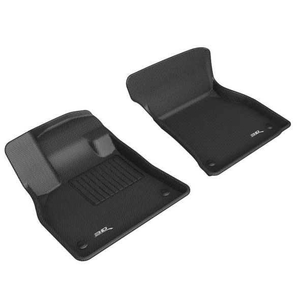 3D MAXpider 19-21 Audi E-Tron Kagu 1st Row Floormats - Black-tuningsupply.com