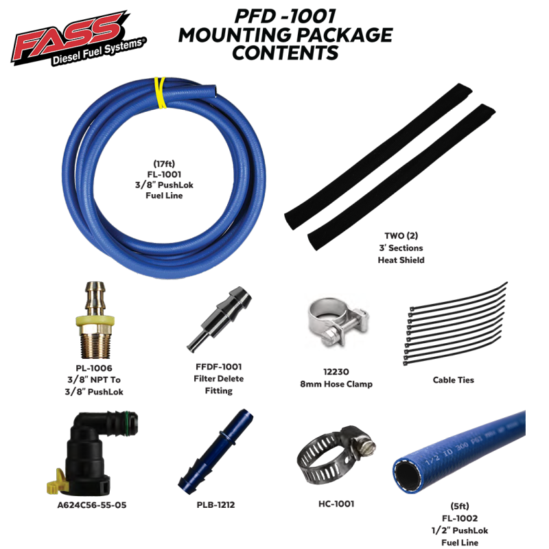 FASS 11-19 Ford Powerstroke Filter Delete Kit PFD-1001-tuningsupply.com