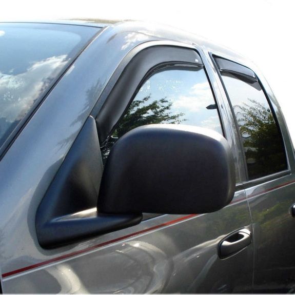 AVS 02-08 Dodge RAM 1500 Quad Cab Ventvisor In-Channel Front & Rear Window Deflectors 4pc - Smoke-tuningsupply.com