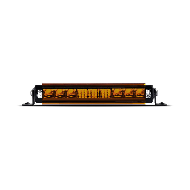 Borne Off-Road Light Bar Cover Single Row 10in Amber-tuningsupply.com