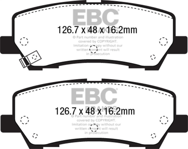 EBC 15+ Ford Mustang 2.3 Turbo Performance Pkg Yellowstuff Rear Brake Pads-tuningsupply.com