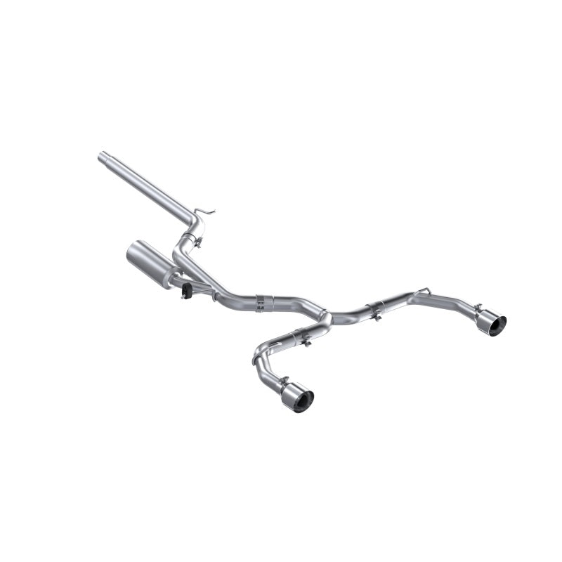 MBRP 2022 Volkswagen Golf GTI MK8 T304 SS 3in Cat-Back Exhaust 2.5in Dual Split Rear w/ SS Tips-tuningsupply.com