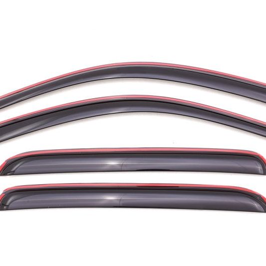 AVS 07-13 Chevy Avalanche Ventvisor In-Channel Front & Rear Window Deflectors 4pc - Smoke-tuningsupply.com