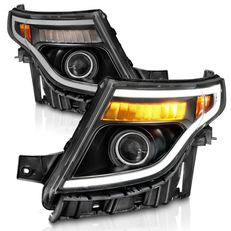 

ANZO  - ANZ111575 - ANZO 11-15 Ford Explorer (w/Factory Halogen HL Only) Projector Headlights w/Light Bar Black Housing - Shipped in Europe - Tuningsupply.com
