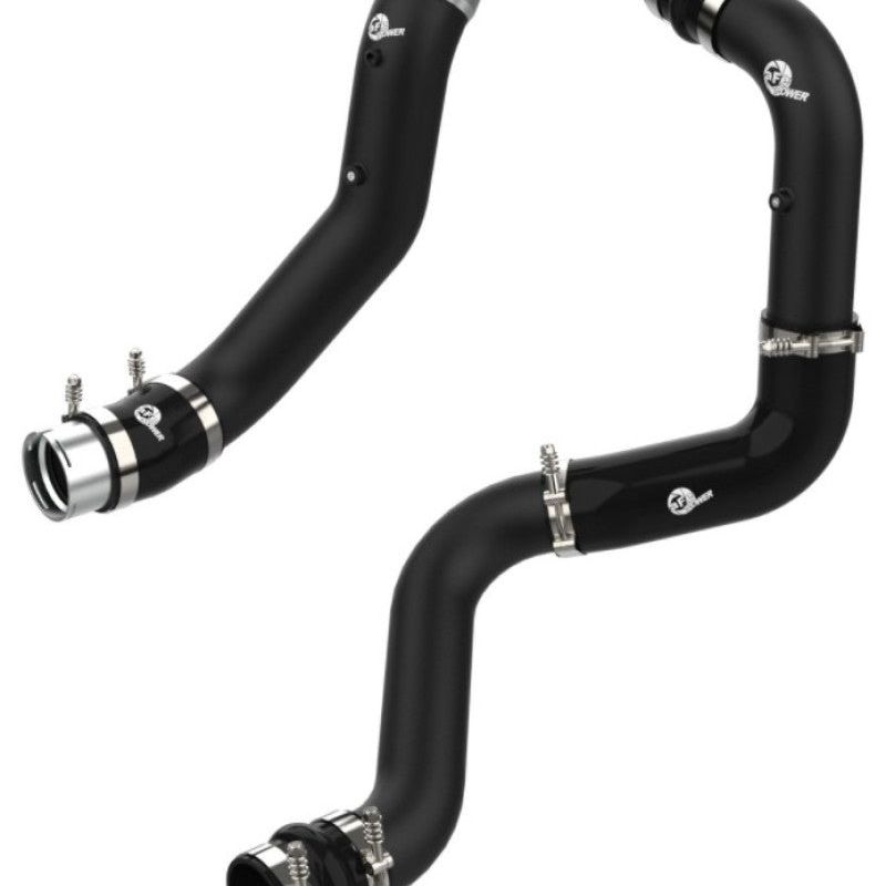 aFe BladeRunner Black 3in Aluminum Charge Pipe Kit 20-21 GM Diesel Trucks V8-6.6L (td) L5P-tuningsupply.com