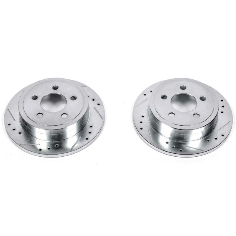 Power Stop 03-07 Jeep Liberty Rear Evolution Drilled & Slotted Rotors - Pair-tuningsupply.com