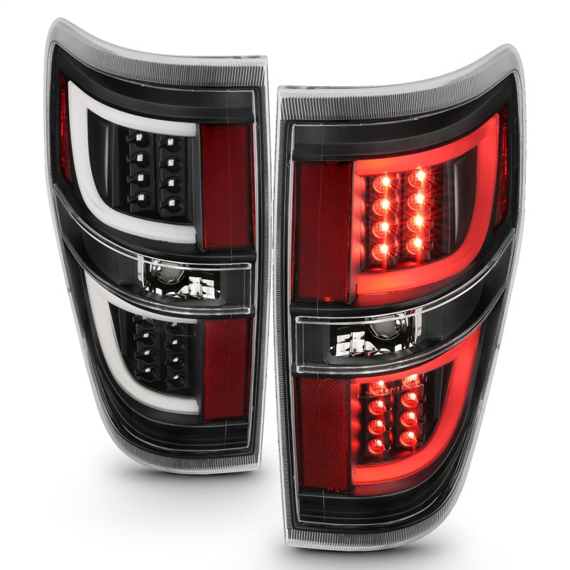 ANZO 2009-2013 Ford F-150 LED Taillights Black-tuningsupply.com