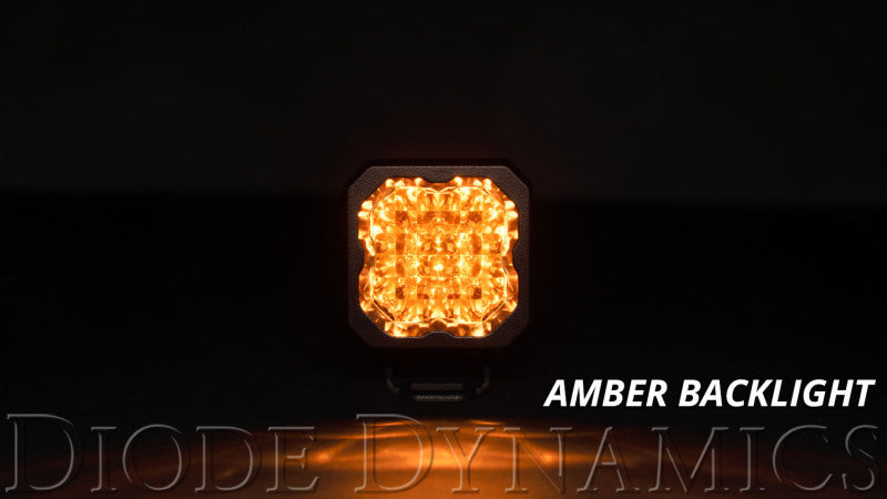 Diode Dynamics Stage Series C1 LED Pod Sport - Yellow Wide Standard ABL (Pair)-tuningsupply.com