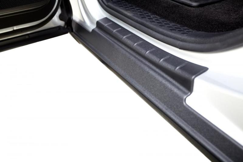 Bushwacker 99-16 Ford F-250 Super Duty Crew Cab Trail Armor Rocker Panel / Sill Plate Cover - Black-tuningsupply.com