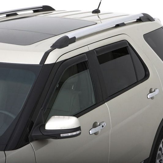 AVS 11-18 Ford Explorer Ventvisor In-Channel Front & Rear Window Deflectors 4pc - Smoke-tuningsupply.com