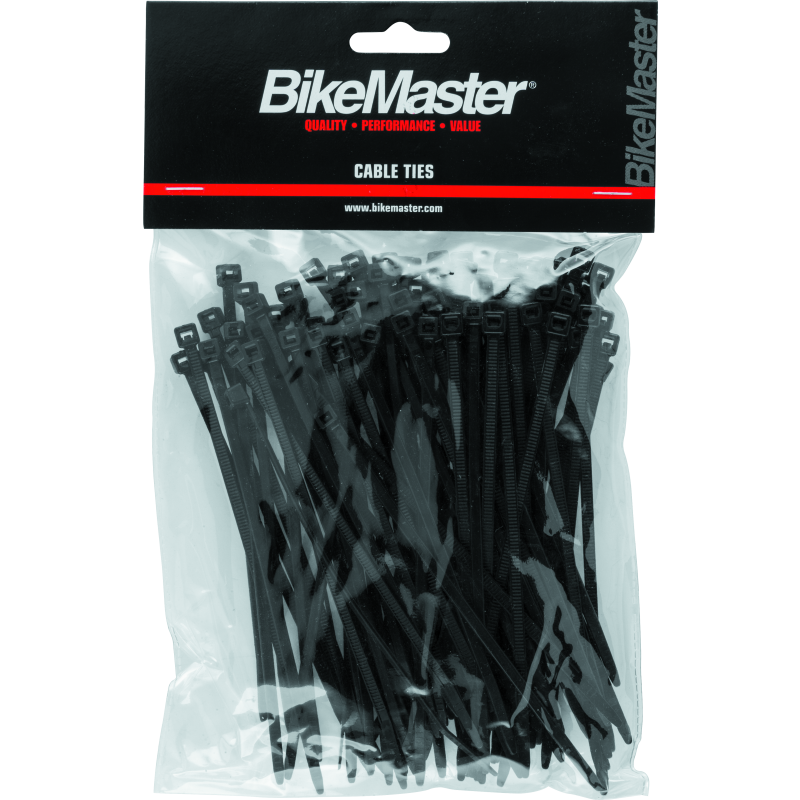 BikeMaster 5.5in Cable Ties (Pack of 100) - Black-tuningsupply.com