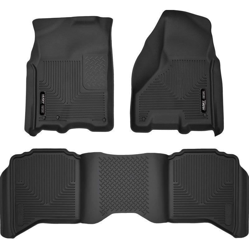 Husky Liners 2012 Dodge Ram 1500/2500 Crew Cab WeatherBeater Combo Black Floor Liners-tuningsupply.com