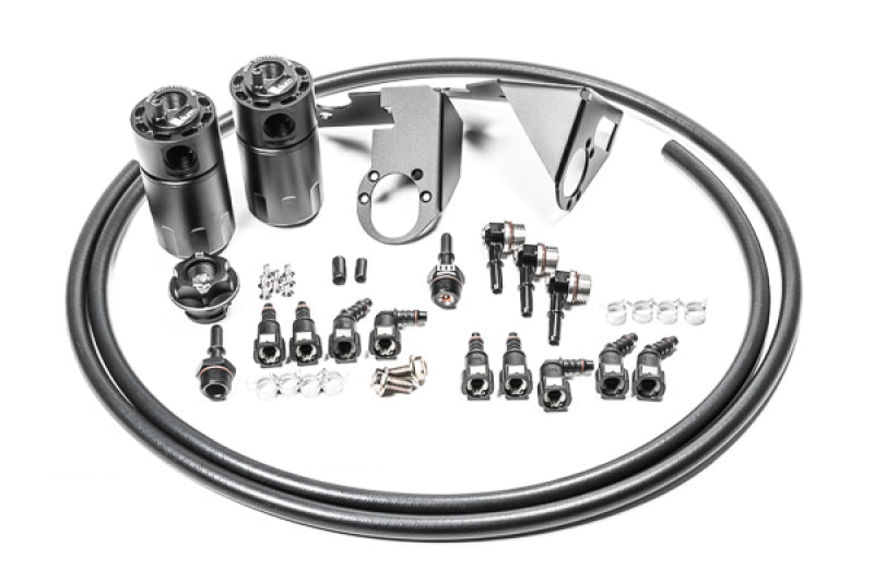 Radium Engineering 05-13 Chevrolet Corvette Fluid Lock Dual Catch Can Kit-tuningsupply.com