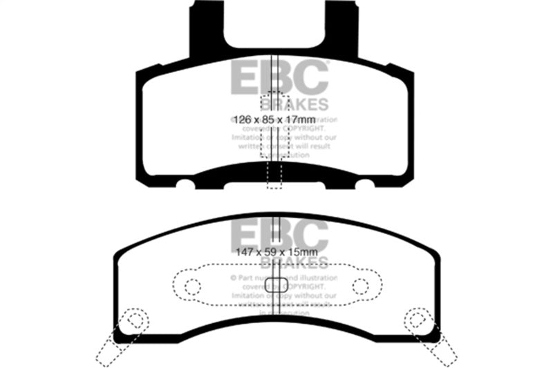 
  

EBC DP41274R - EBCDP41274R - EBC 90-93 Chevrolet C20 8600 LB Yellowstuff Front Brake Pads - Shipped in Europe - Tuningsupply.com

