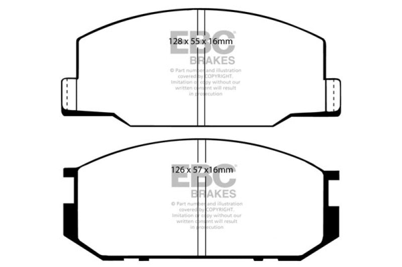 EBC 85-90 Lotus Esprit 2.2 Yellowstuff Front Brake Pads-tuningsupply.com