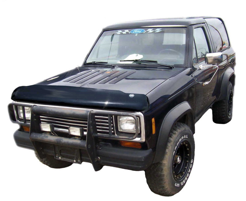 AVS 87-91 Ford Pickup High Profile Bugflector II Hood Shield - Smoke-tuningsupply.com