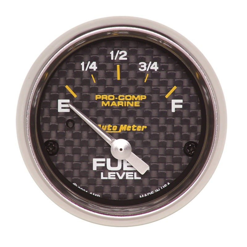 

AutoMeter 200760-40 - ATM200760-40 - Autometer Marine Carbon Fiber 2-1/16in 240-33 Ohms Electric Fuel Level Gauge - Shipped in Europe - Tuningsupply.com
