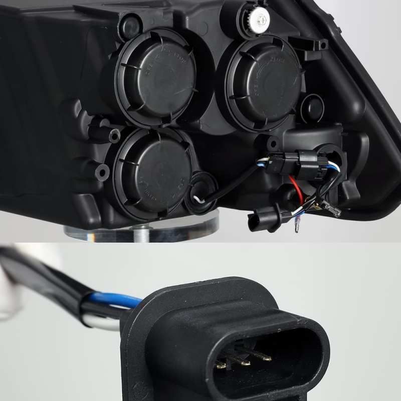 AlphaRex 09-18 Ram 1500HD LUXX Proj Headlight Plnk Style Jet Blk w/Activ Light/Seq Signal/Smoked DRL-tuningsupply.com