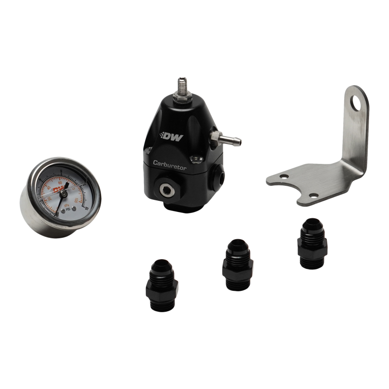 

DeatschWerks 6-0550-FRB-66 - DWK6-0550-FRB-66 - DeatschWerks DWR550C Adjustable Carburetor Regulator w/ 6AN Fittings and Gauge - Shipped in Europe - Tuningsupply.com
