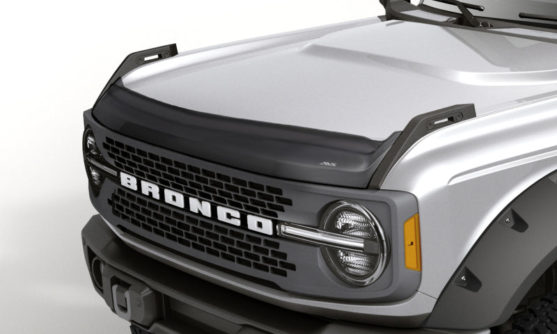 AVS 21-23 Ford Bronco 2/4Dr. Excl. Raptor Aeroskin II Textured Low Profile Hood Shield - Black-tuningsupply.com