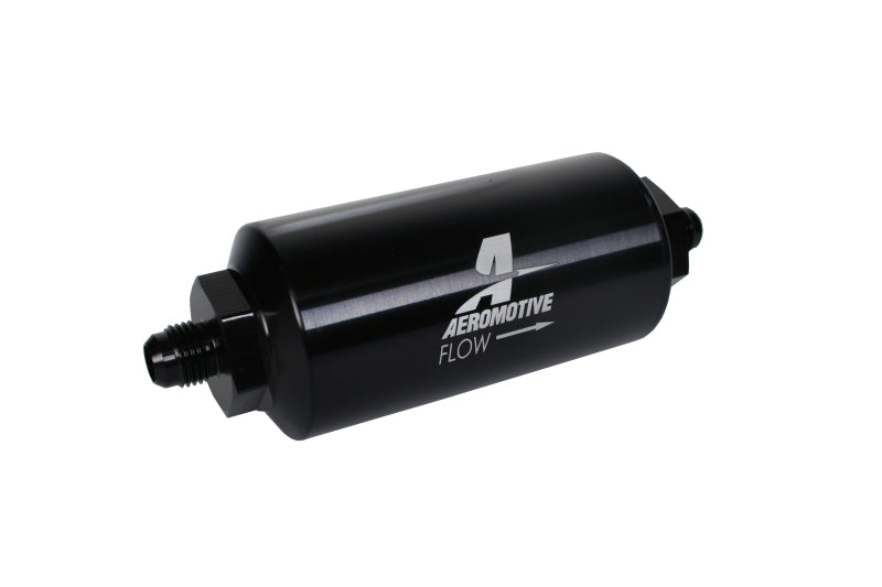 

Aeromotive 12348 - AER12348 - Aeromotive In-Line Filter - (AN-6 Male) 40 Micron Stainless Mesh Element Bright Dip Black Finish - Shipped in Europe - Tuningsupply.com
