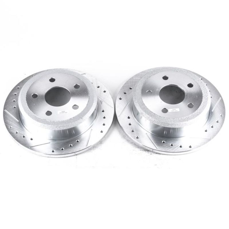 Power Stop 07-17 Jeep Wrangler Rear Evolution Drilled & Slotted Rotors - Pair-tuningsupply.com