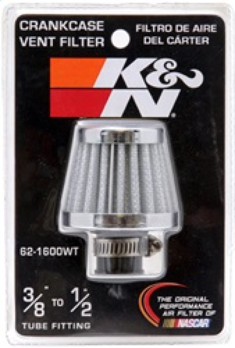 

K&N Engineering 62-1600WT - KNN62-1600WT - K&N 2in Base OD x .375in Flange ID x 1.75in H Rubber Base Crankcase Vent Filter - White - Shipped in Europe - Tuningsupply.com
