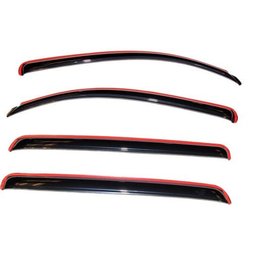 AVS 07-18 Toyota Tundra Crewmax Ventvisor In-Channel Front & Rear Window Deflectors 4pc - Smoke-tuningsupply.com