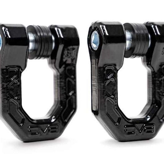 DV8 Offroad Elite Series D-Ring Shackles - Pair (Black)-tuningsupply.com