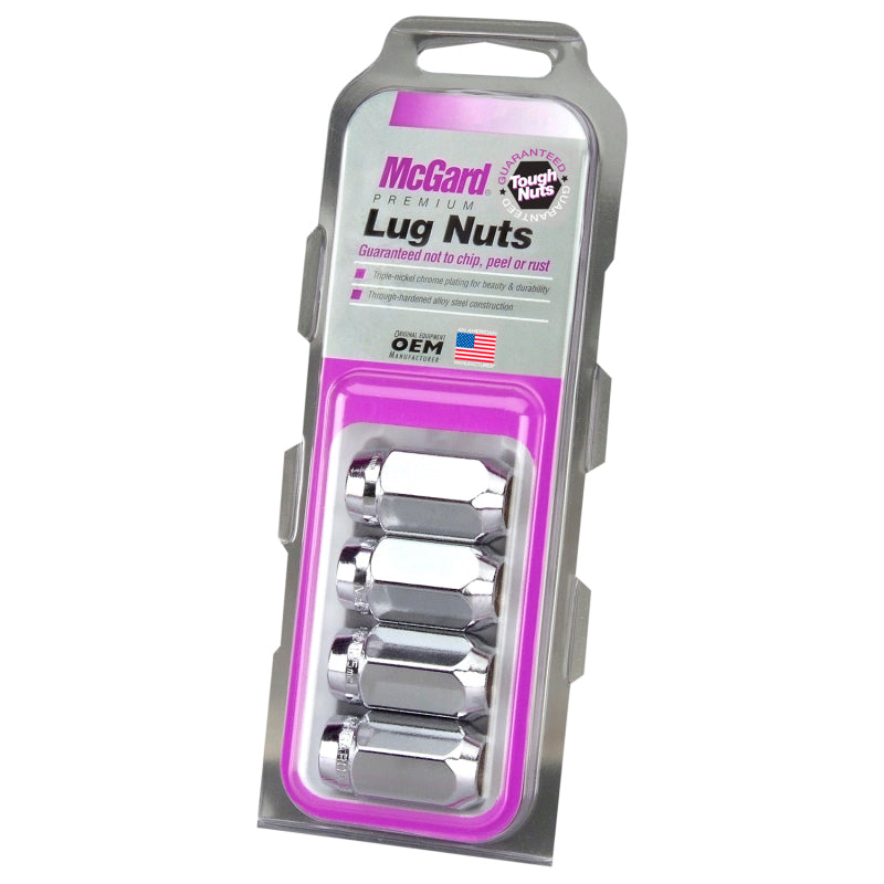 

McGard 64003 - MCG64003 - McGard Hex Lug Nut (Cone Seat) M12X1.25 / 13/16 Hex / 1.28in. Length (4-Pack) - Chrome - Shipped in Europe - Tuningsupply.com
